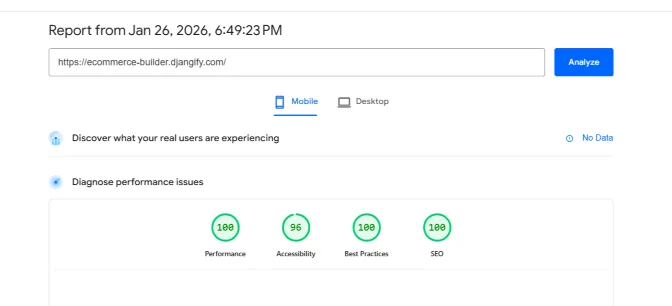 Why Your Online Store's Lighthouse Score Matters  (And How our eCommerce Builder Gets You to 100)